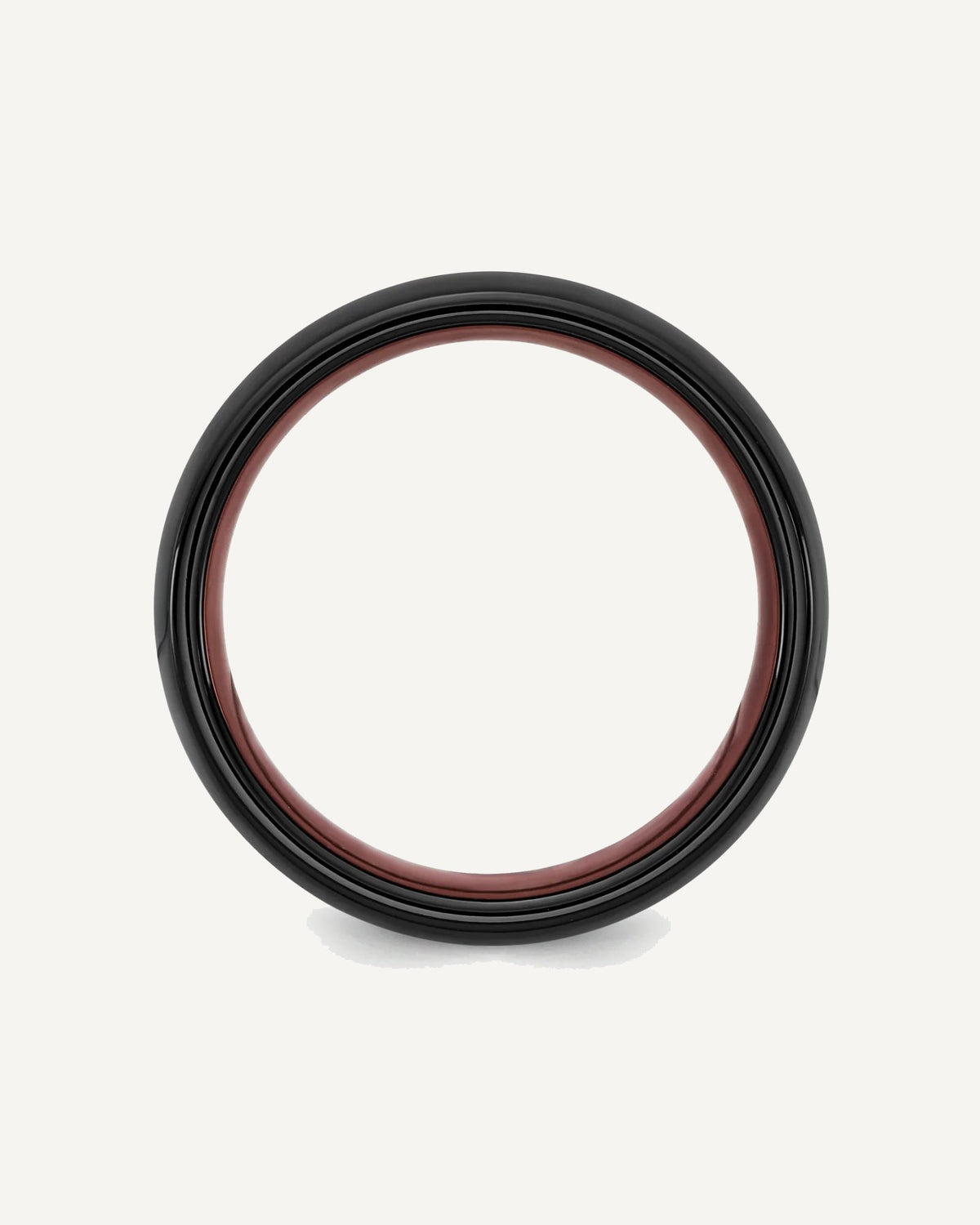Ceramic Black Polished with Bronze IP-plated Center and Inside 8mm Band – View 2