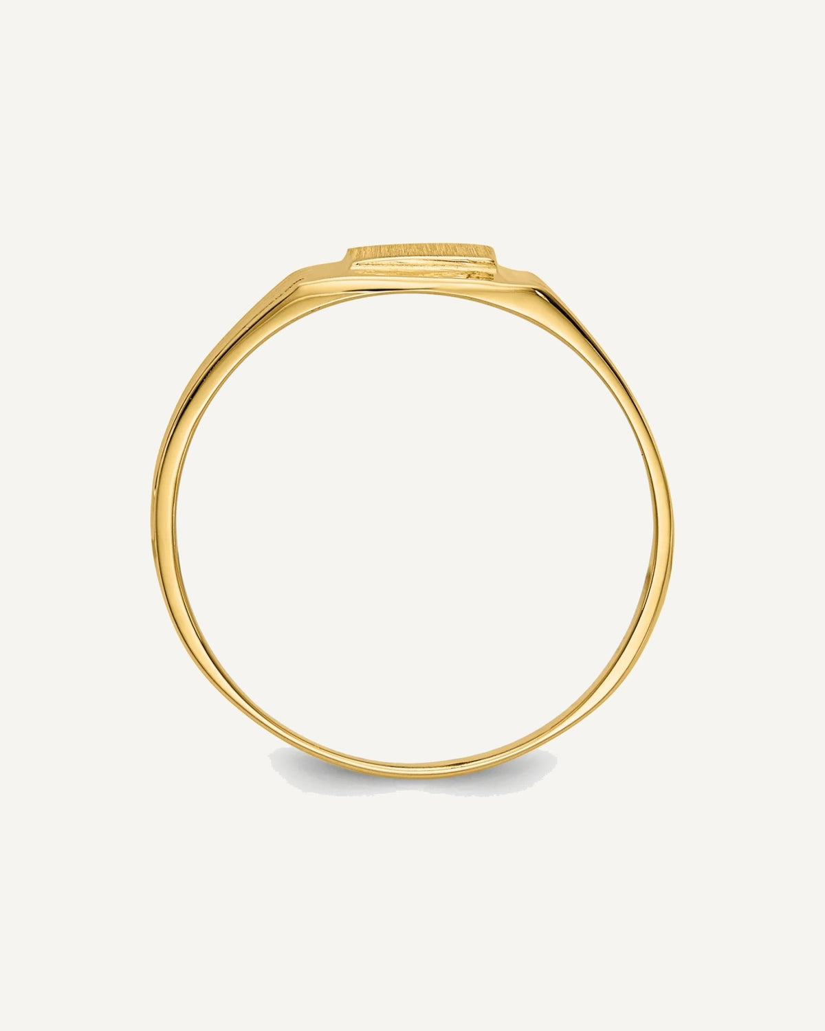 Gold Polished Children's Signet Rings – View 2