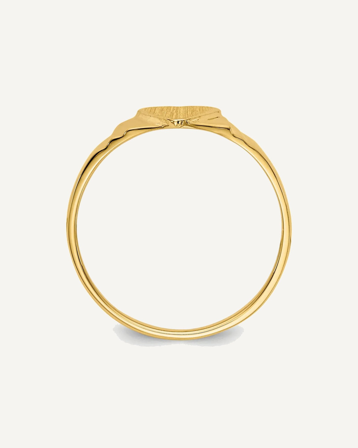 Gold Polished Children's Heart Rings – View 2