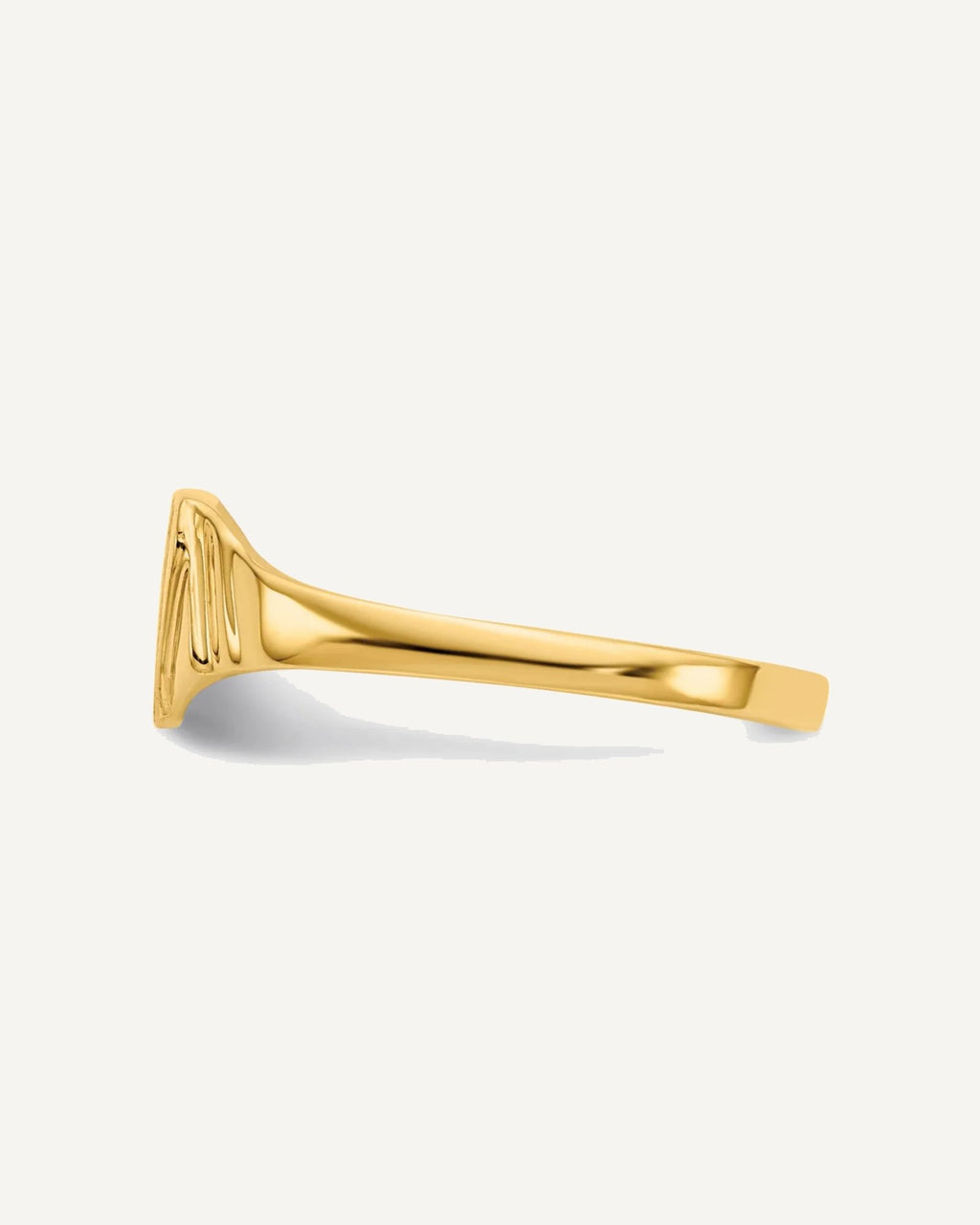 Gold Polished Children's Heart Rings – View 4