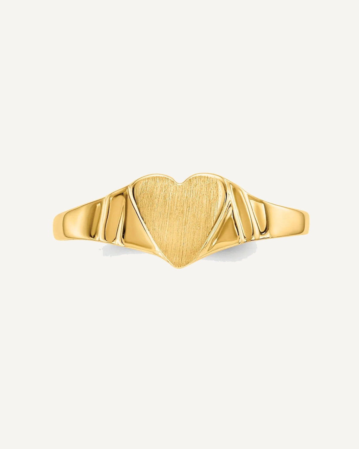 Gold Polished Children's Heart Rings – View 5