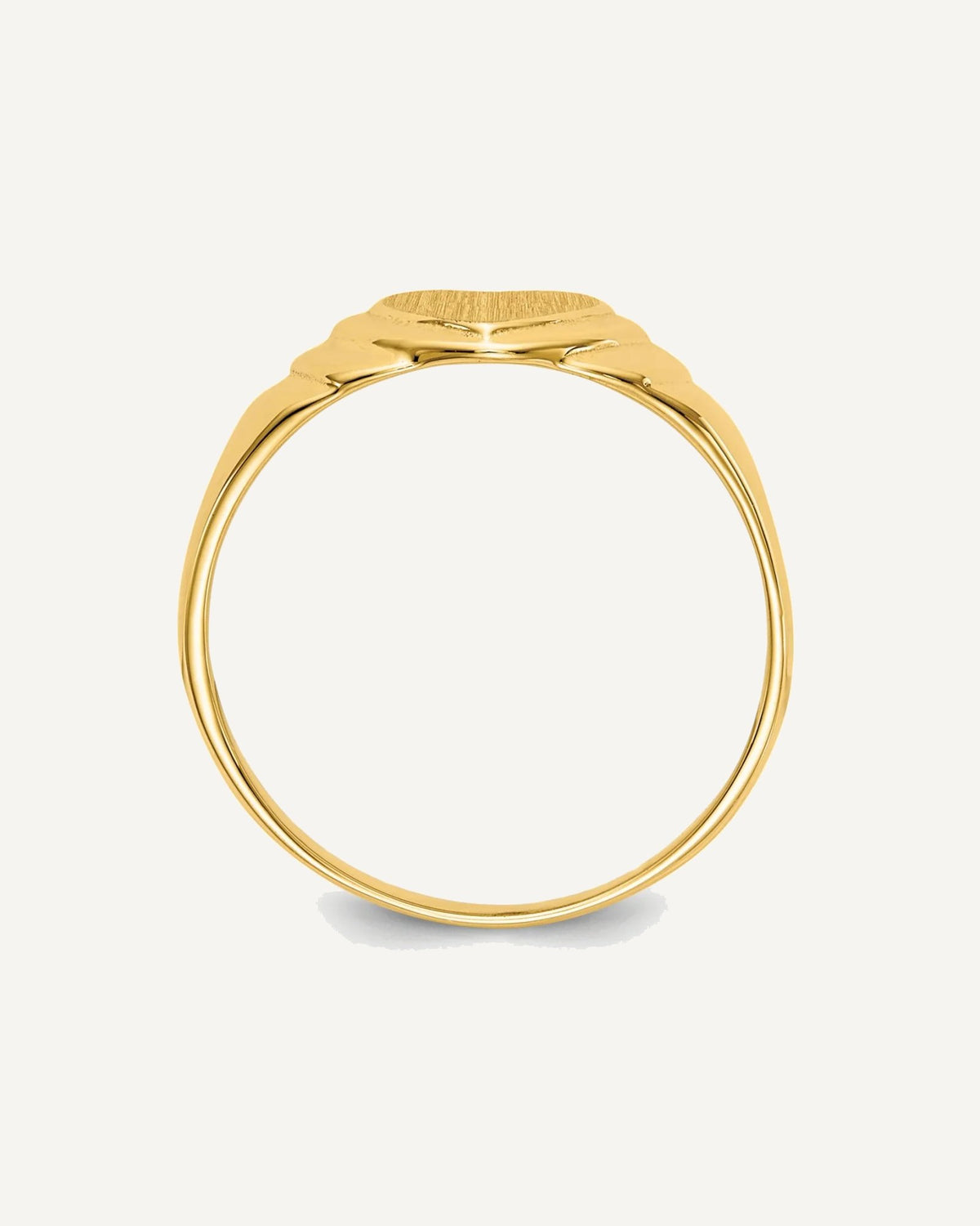 Gold Polished Children's Signet Rings – View 2