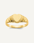 Gold Polished Children's Signet Rings – View 1