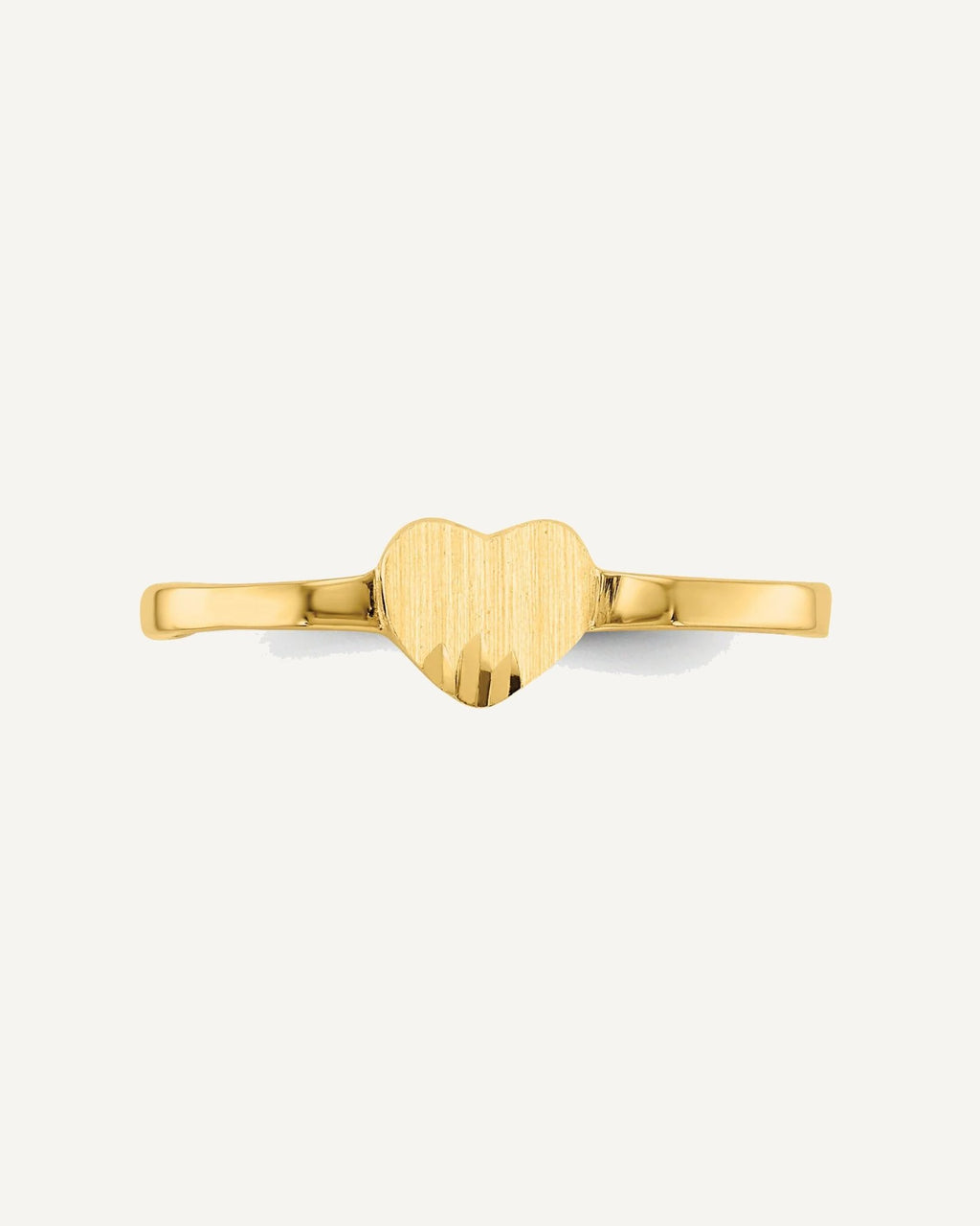Gold Polished Children's Heart Rings – View 5