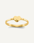 Gold Polished Children's Heart Rings – View 1