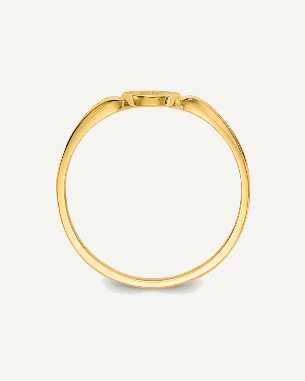 Gold Polished Children's Signet Rings – View 2