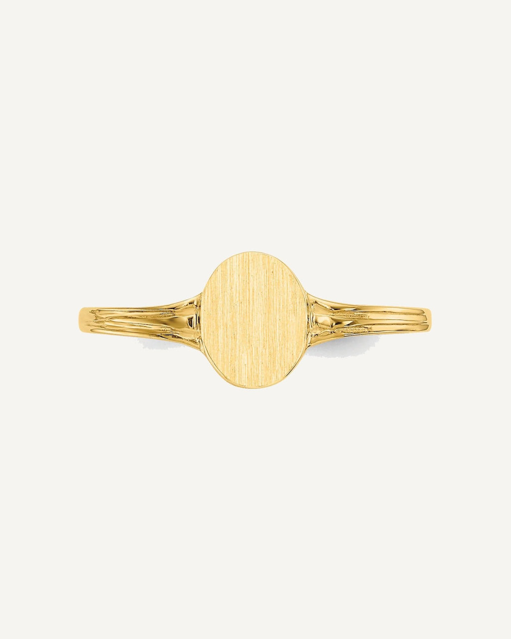 Gold Polished Children's Signet Rings – View 5