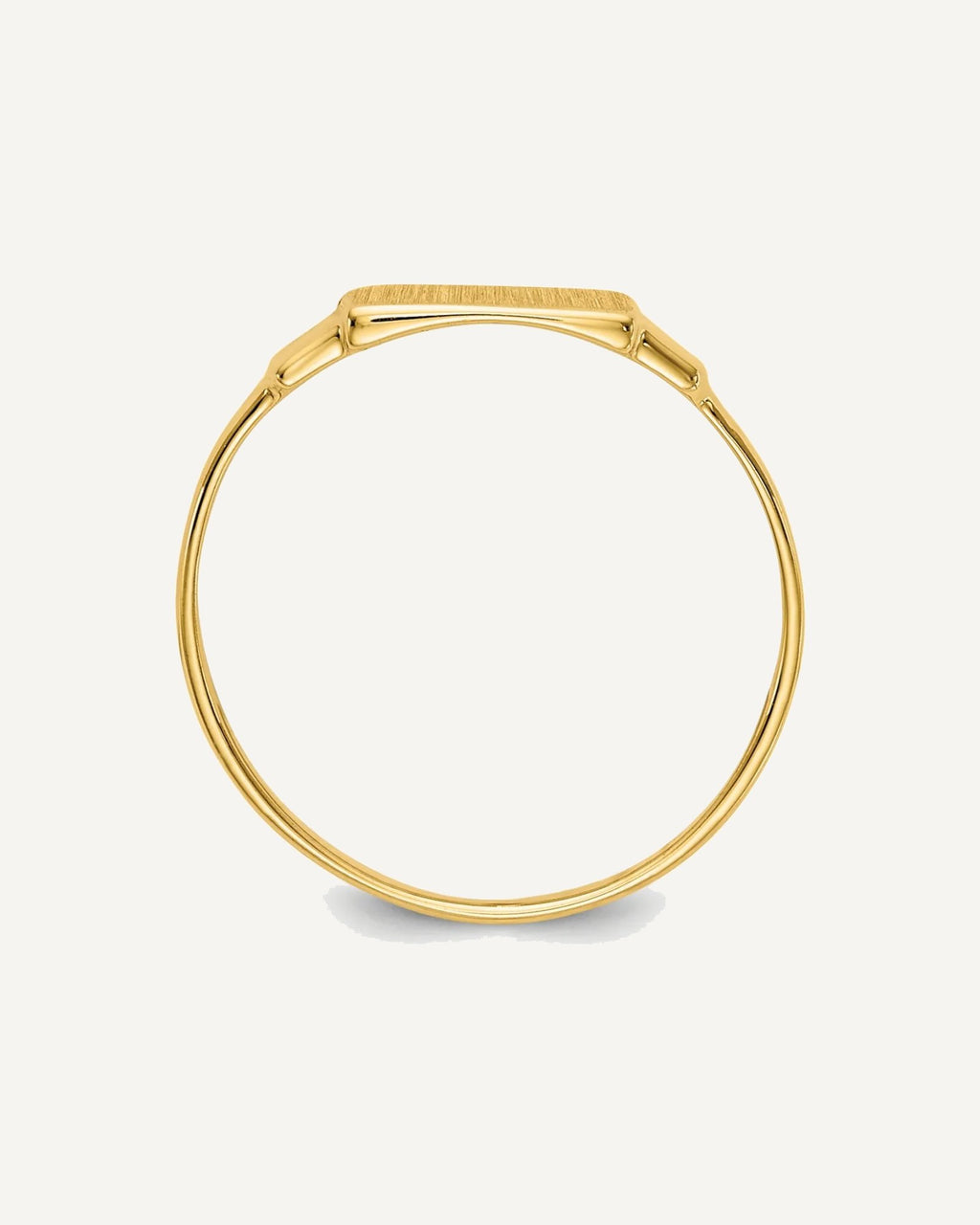 Gold Polished Children's Signet Rings – View 2