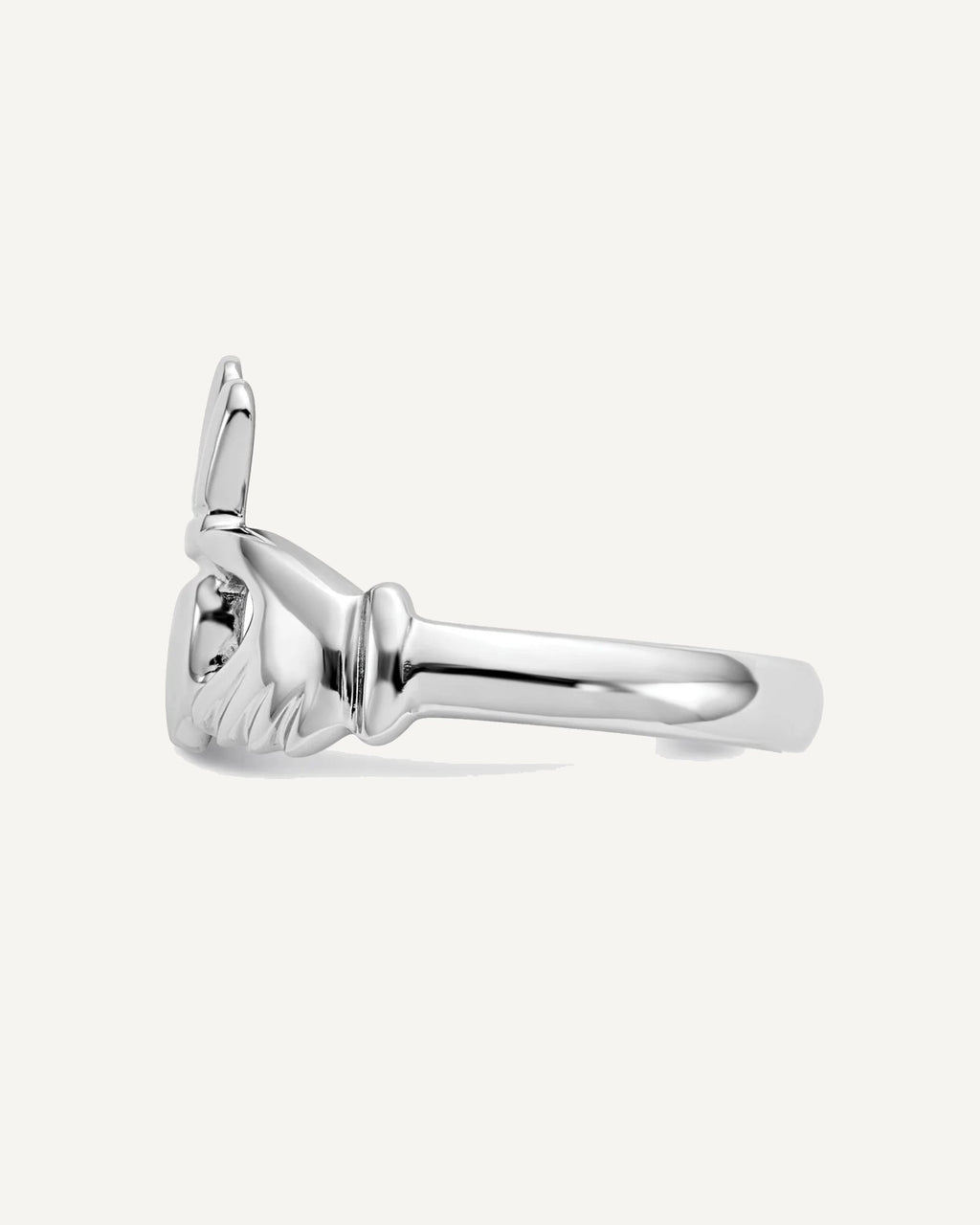 Gold Polished Claddagh Rings – View 4