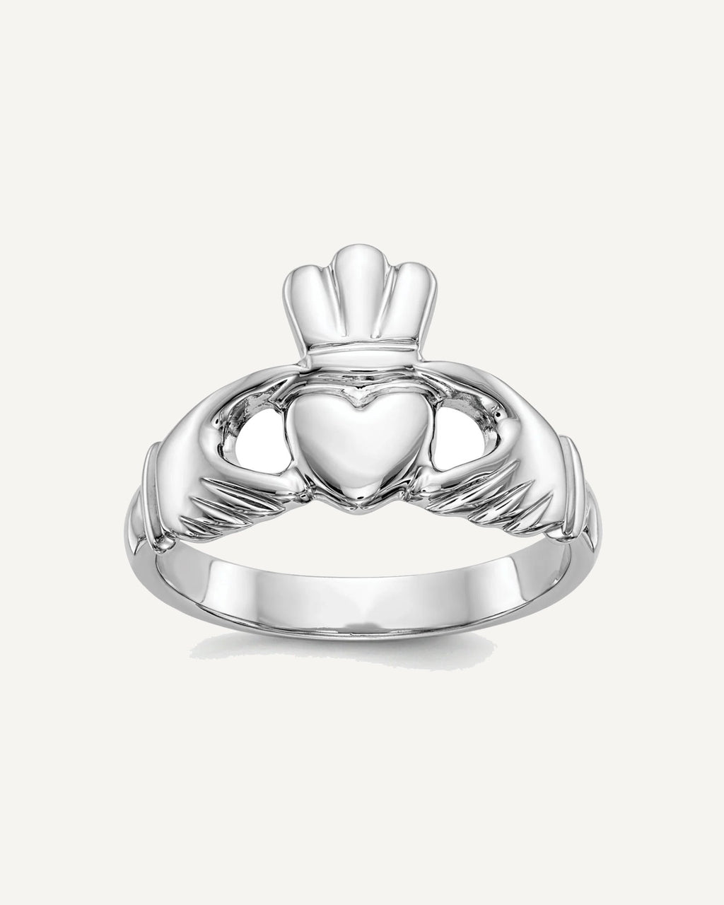 Gold Polished Claddagh Rings – View 1
