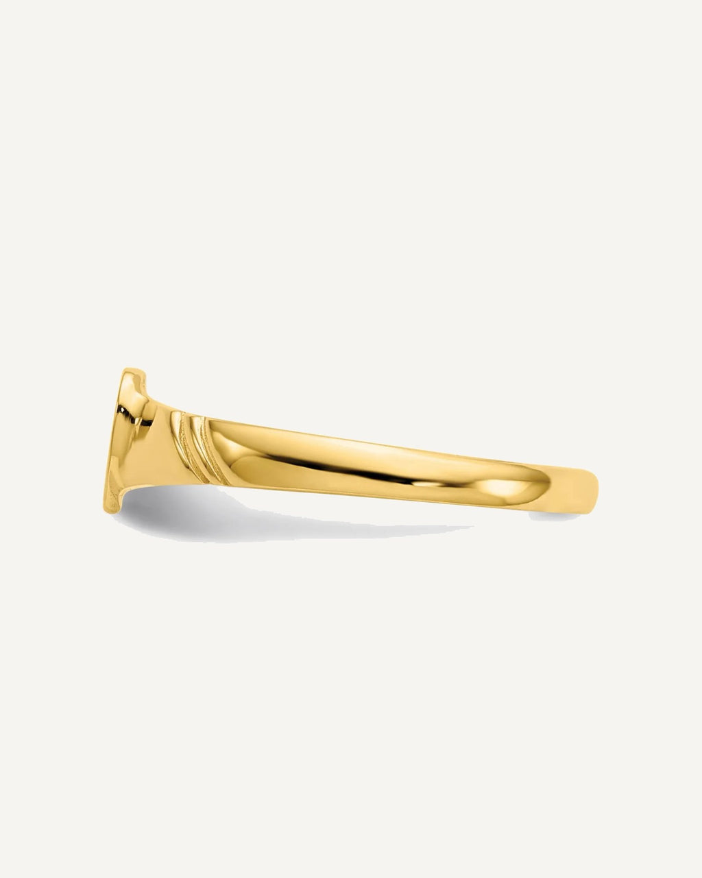Gold Polished Children's Signet Rings – View 4