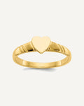 Gold Polished Children's Signet Rings – View 1