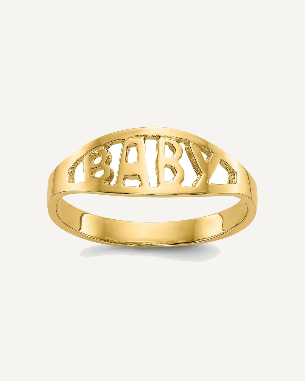 14k Polished BABY Oval Size 1.5 Ring – View 1