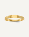 14k Polished and Ridged 3.5x2.25mm Closed Back Size 2 Rectangular Signet Ring – View 1