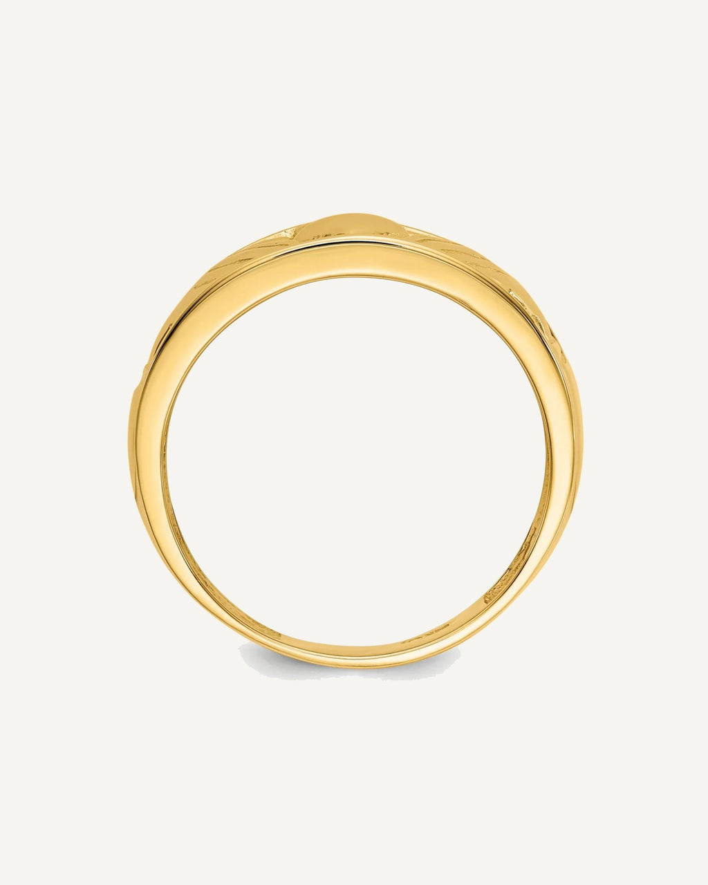 Gold Polished Claddagh Rings – View 4