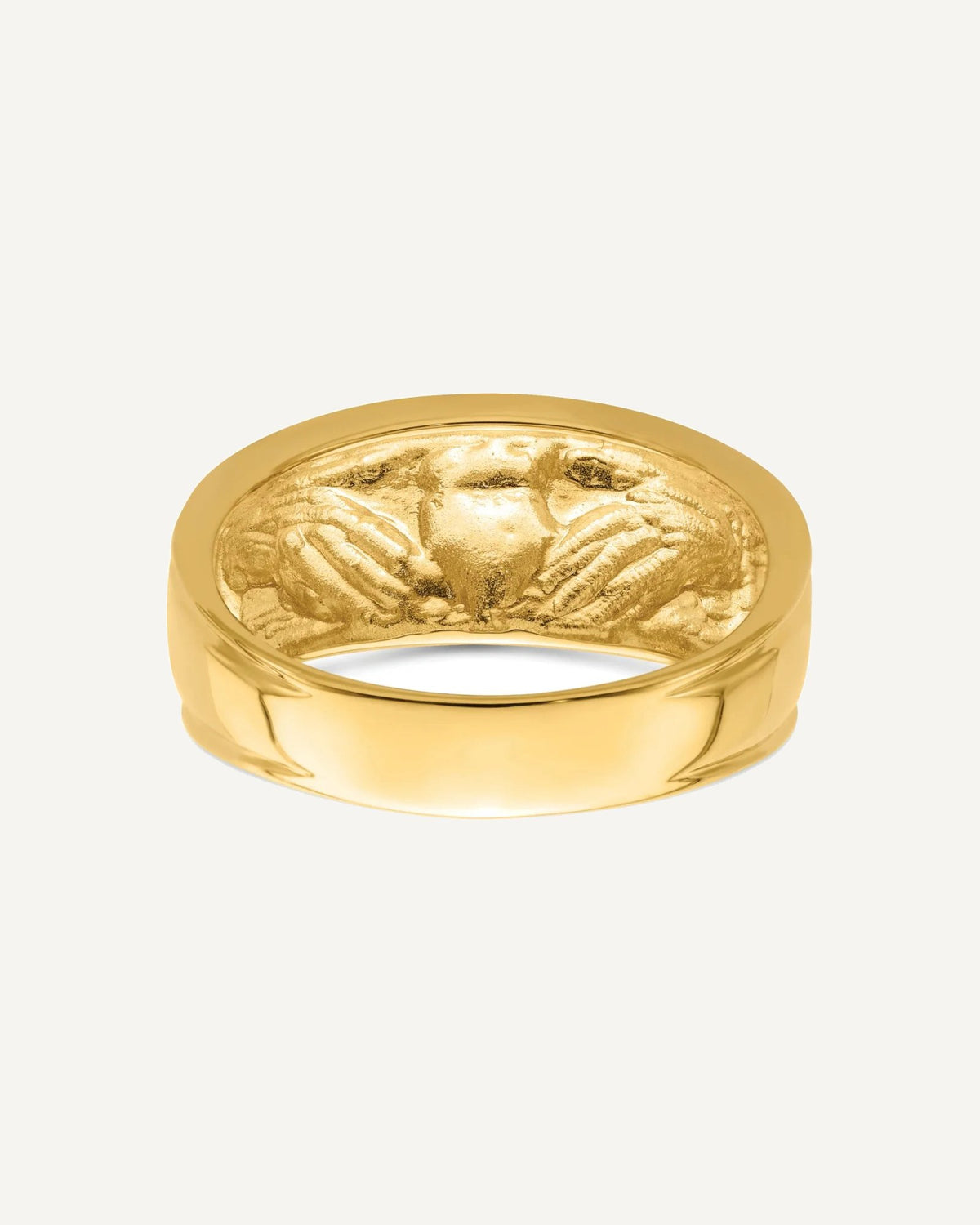 Gold Polished Claddagh Rings – View 8
