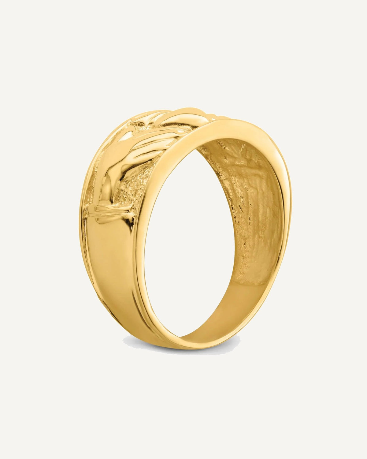 Gold Polished Claddagh Rings – View 9