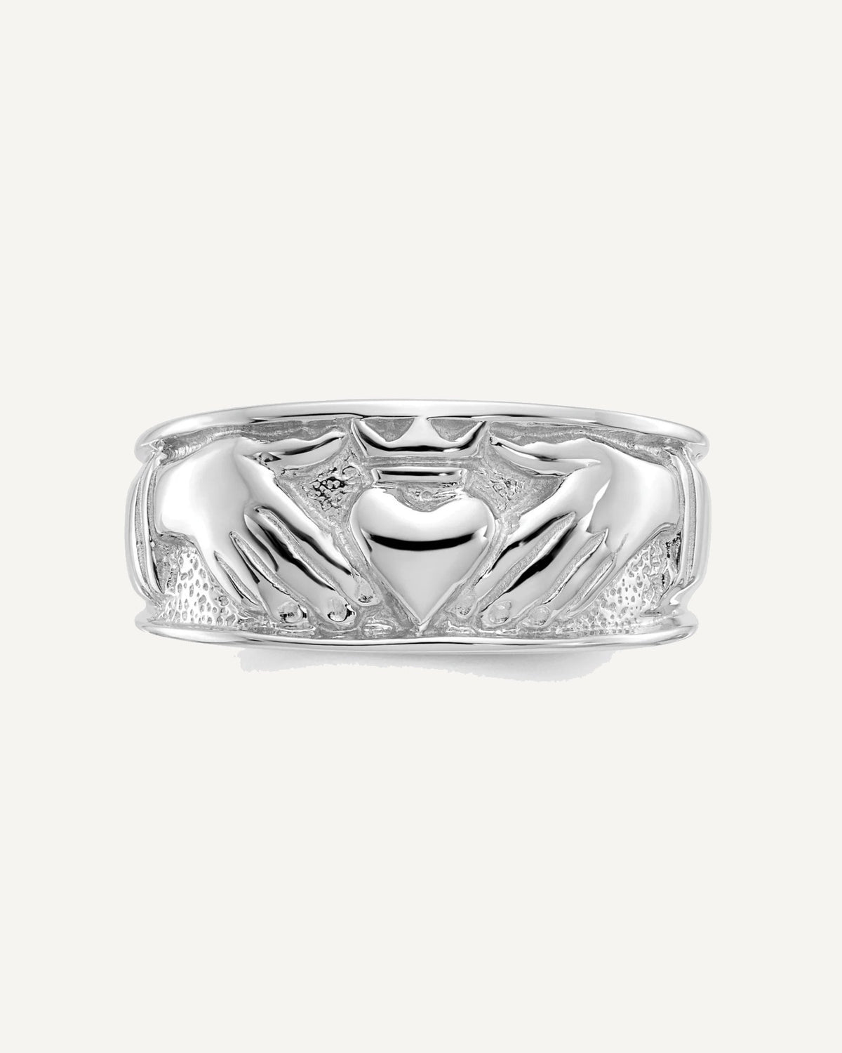 Gold Polished Claddagh Rings – View 14