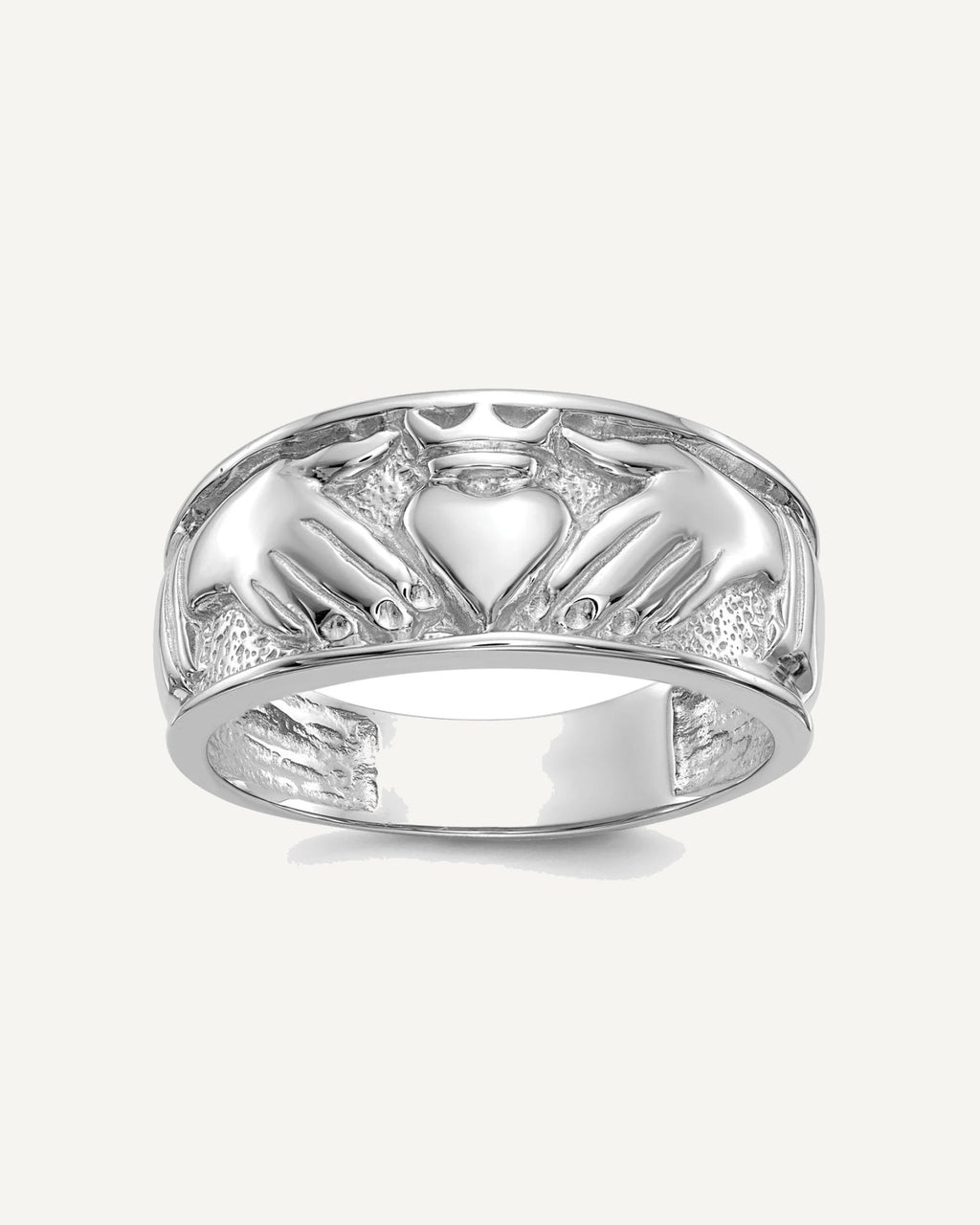 Gold Polished Claddagh Rings – View 2
