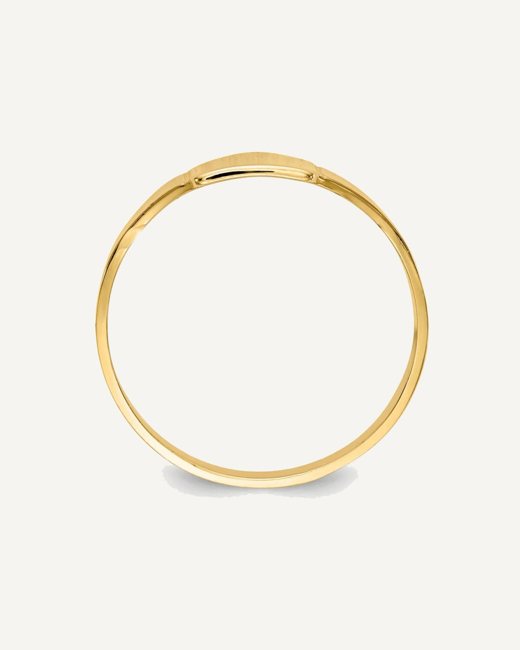 Gold Polished Children's Signet Rings – View 2