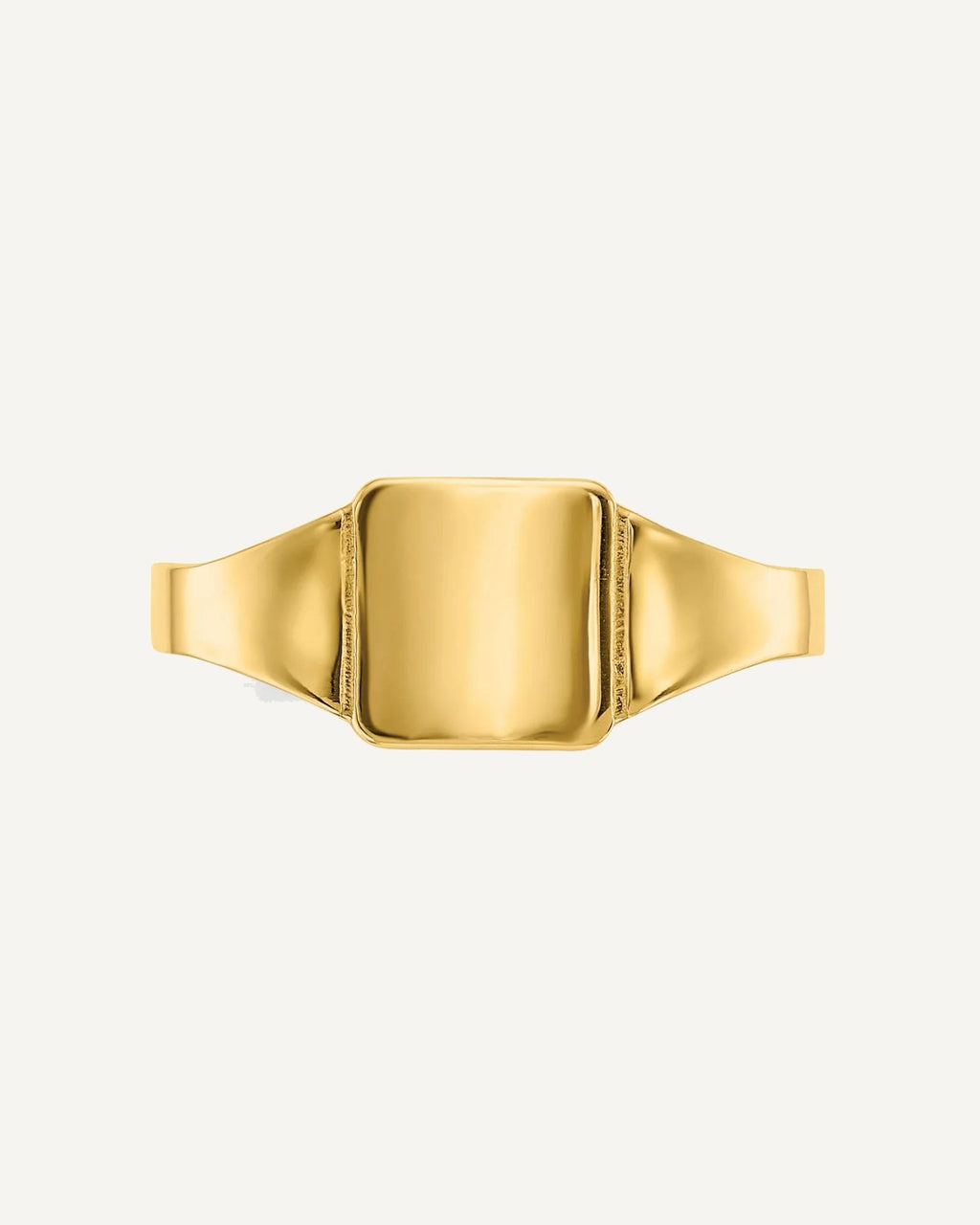 Gold Polished Children's Signet Rings – View 5