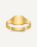 Gold Polished Children's Signet Rings – View 1