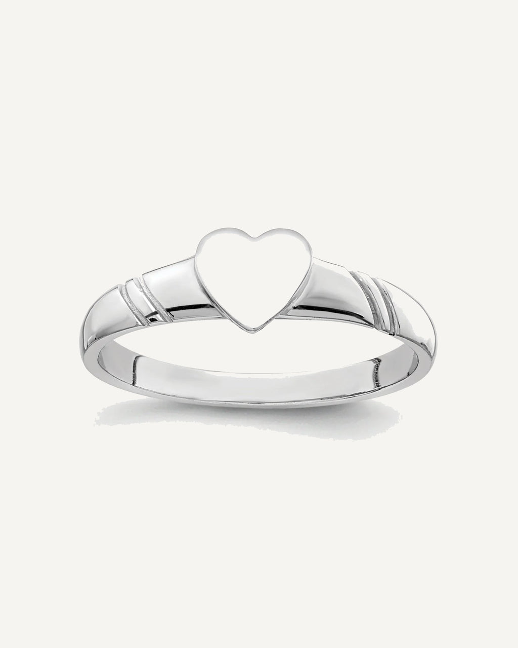 Gold Polished Children's Signet Rings – View 7