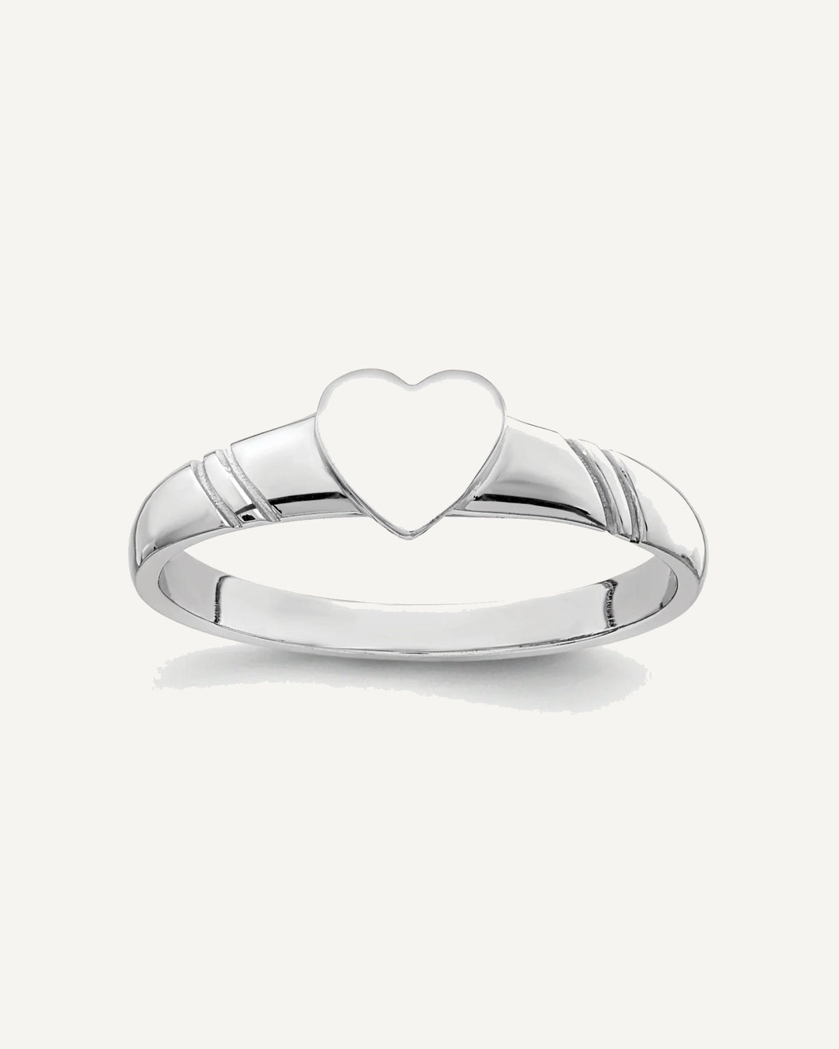 Gold Polished Children's Signet Rings – View 7