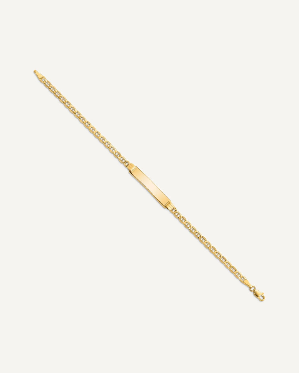 Semi-solid Anchor Link ID Bracelets — Polished, None – View 2