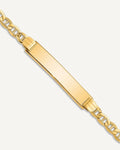 Semi-solid Anchor Link ID Bracelets — Polished, None – View 1