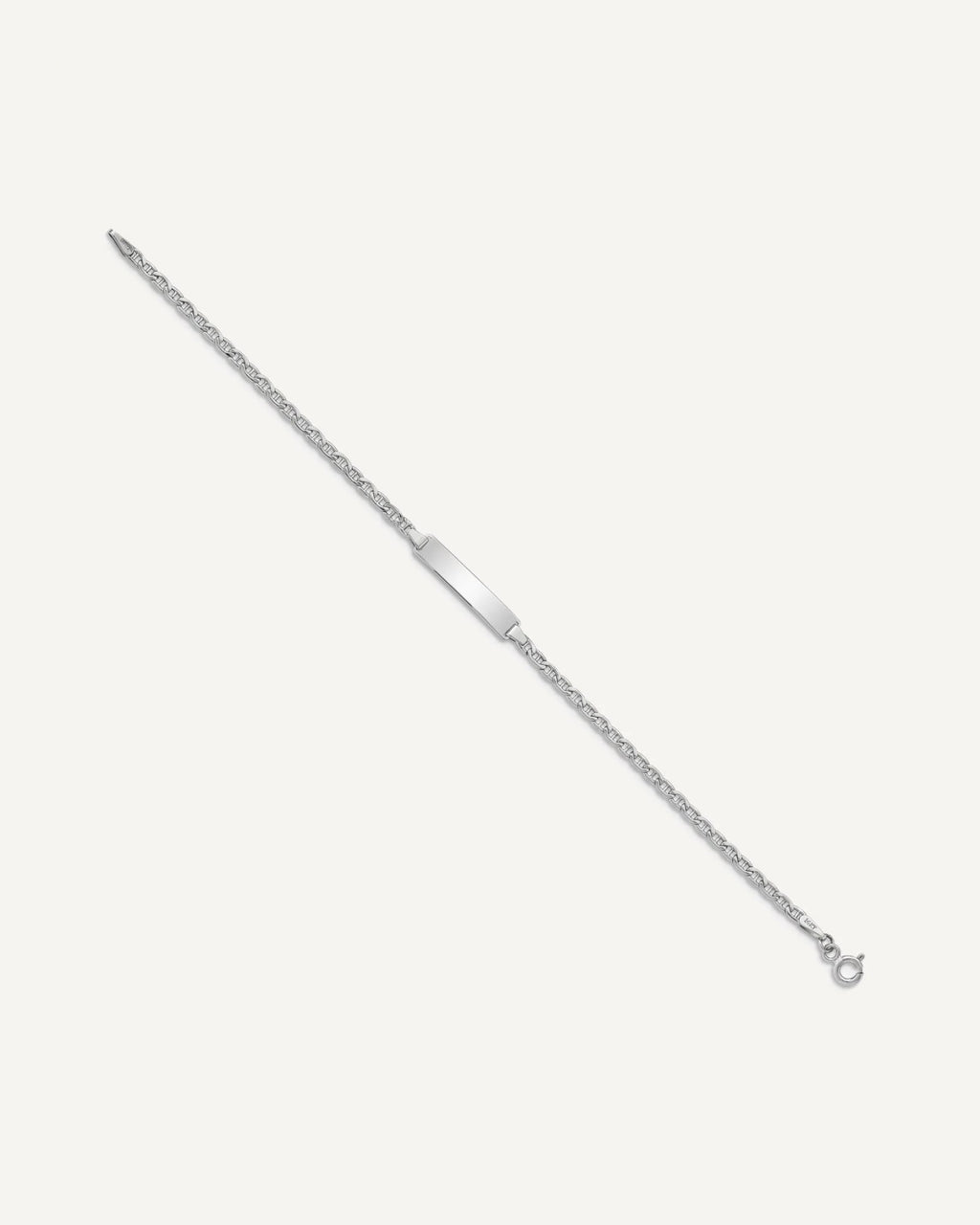 Semi-solid Anchor Link ID Bracelets — Polished, Rhodium – View 6