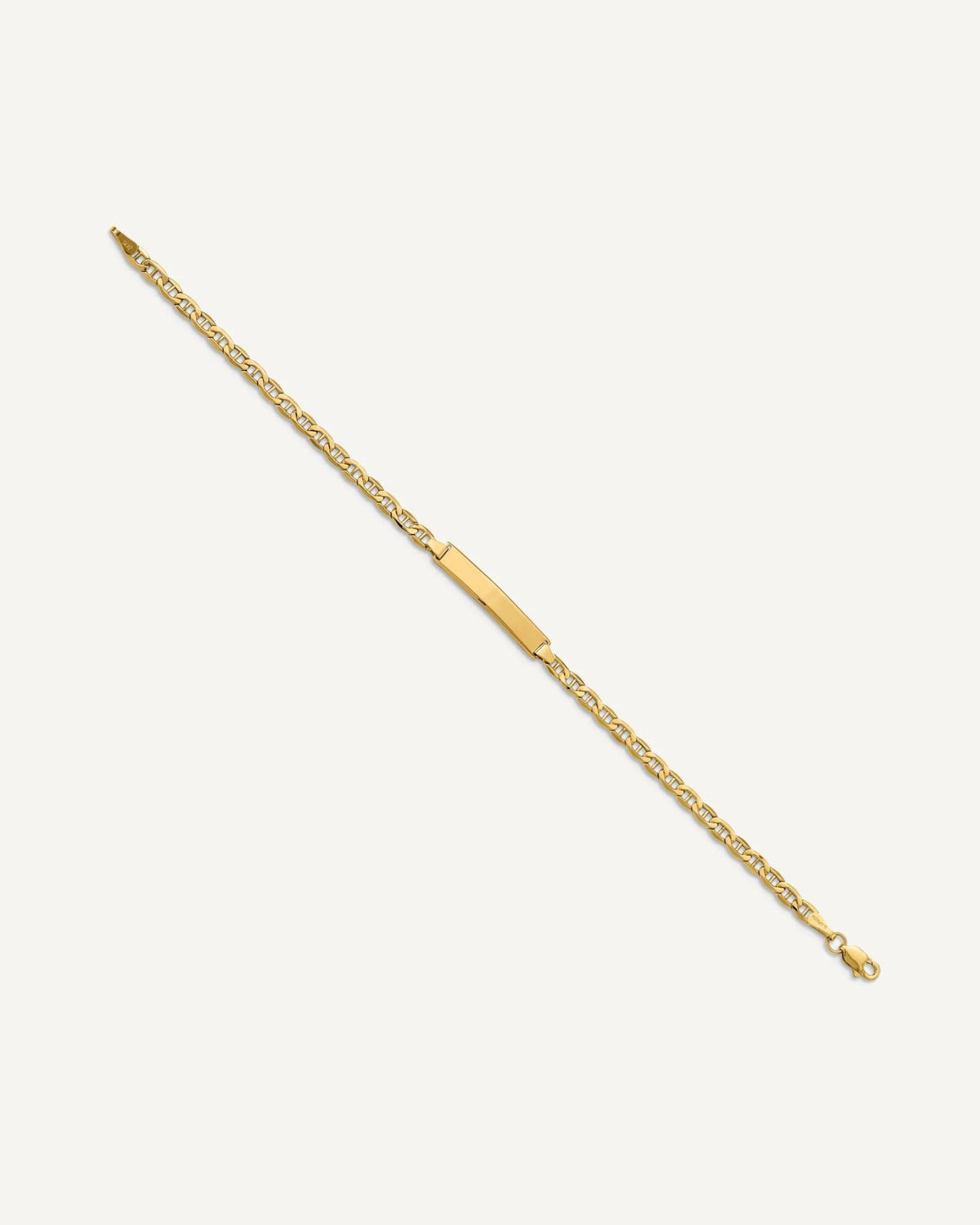 Semi-solid Anchor Link ID Bracelets — Polished, None — Alternate 2 – View 2