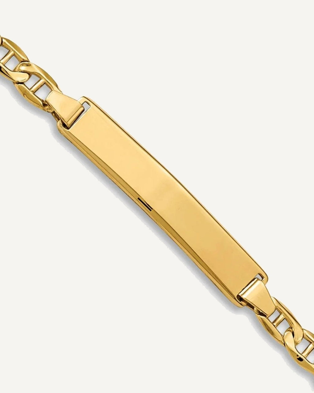 Semi-solid Anchor Link ID Bracelets — Polished, None — Alternate 2 – View 1