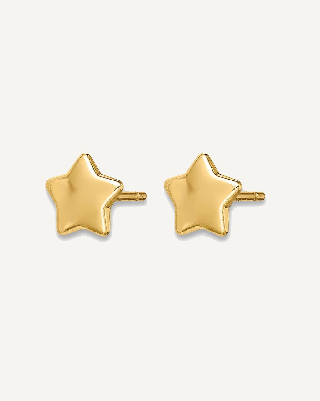 Gold Children's Star Earrings – View 2