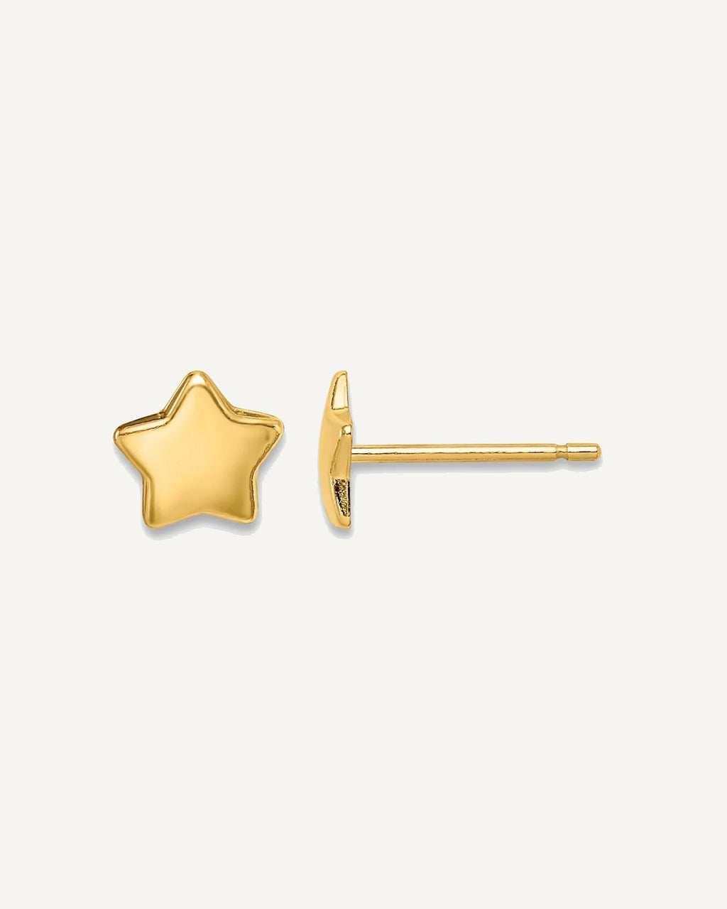 Gold Children's Star Earrings – View 1