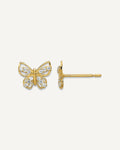 14k Madi K CZ Butterfly Post Earrings – View 1