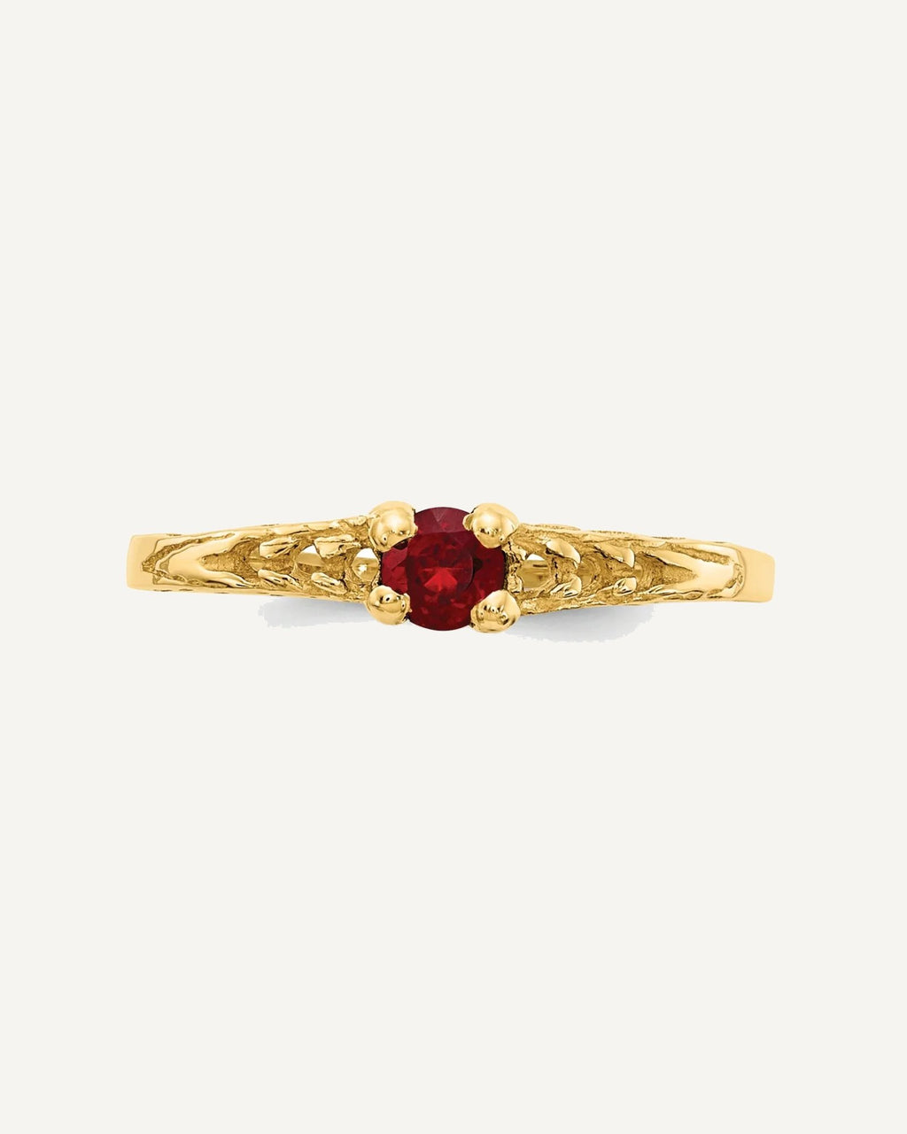 Madi K Birthstone Baby Rings — Round, Faceted – View 5