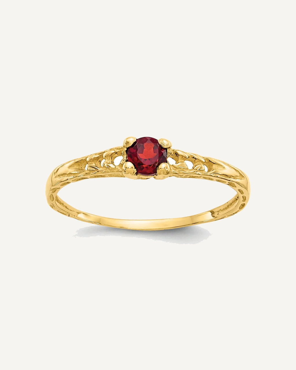 Madi K Birthstone Baby Rings — Round, Faceted – View 1
