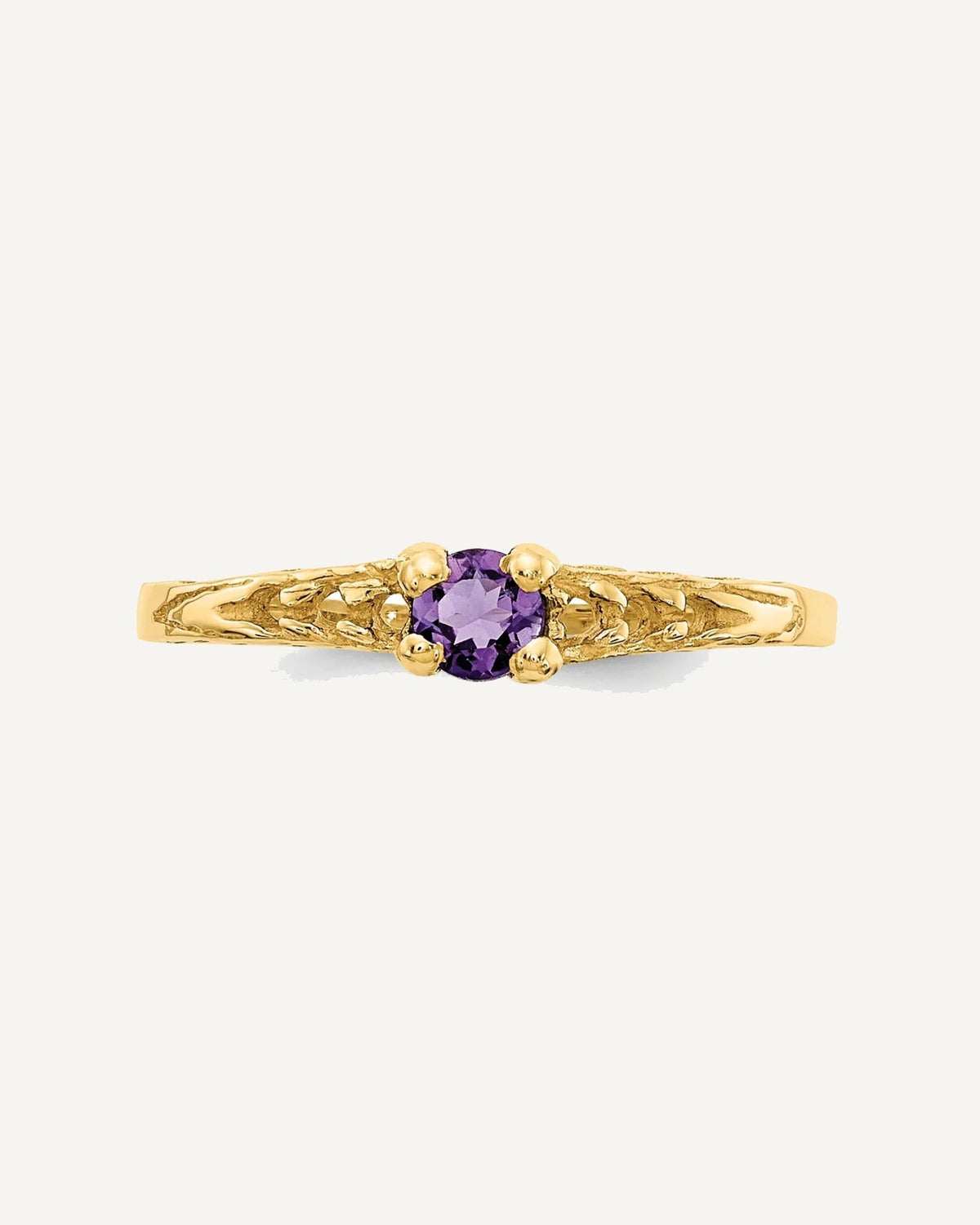 Madi K Birthstone Baby Rings — Round, Faceted – View 12