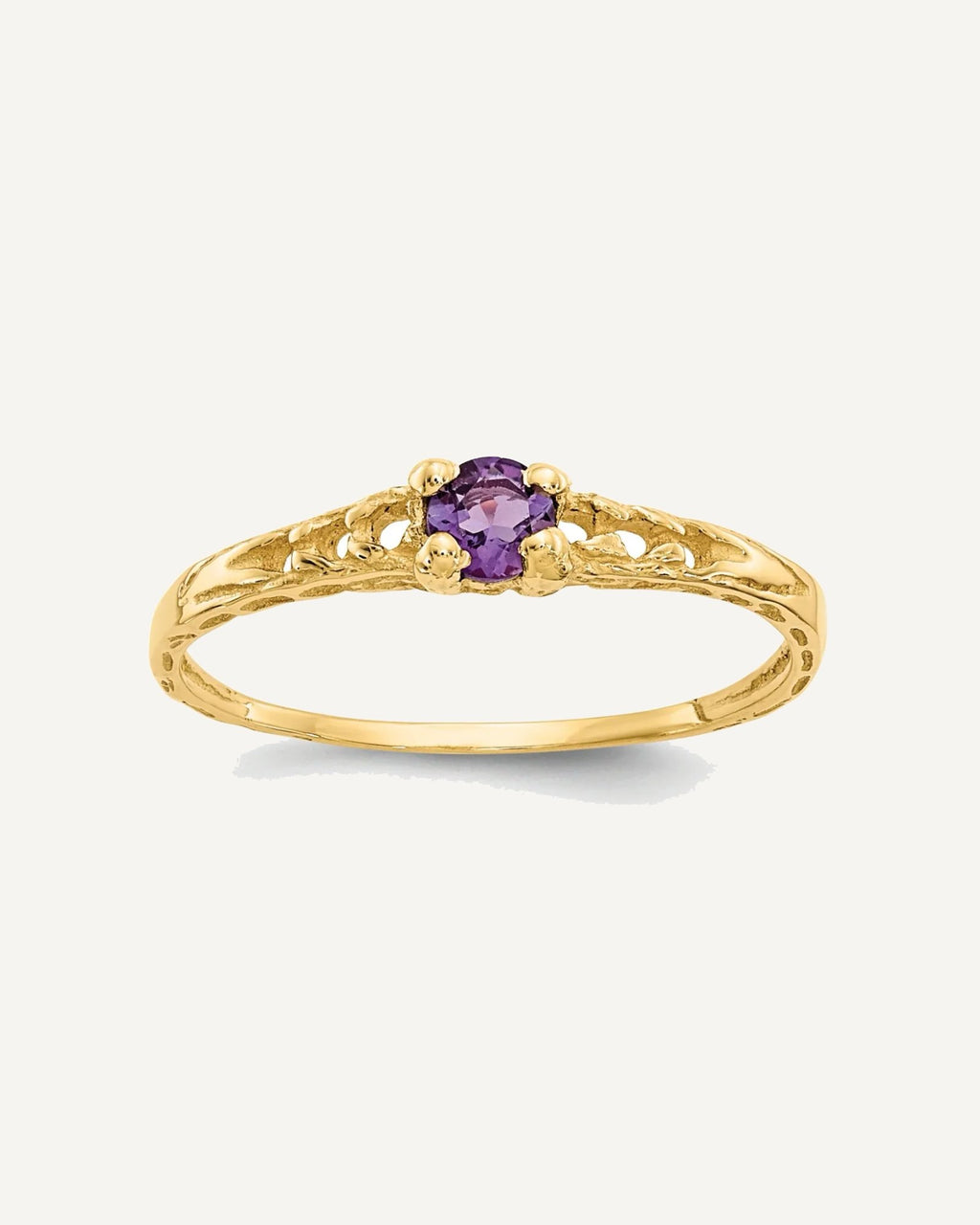 Madi K Birthstone Baby Rings — Round, Faceted – View 8