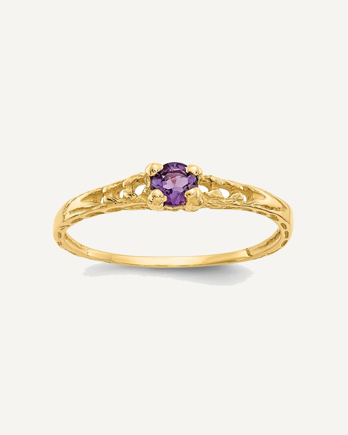 Madi K Birthstone Baby Rings — Round, Faceted – View 8