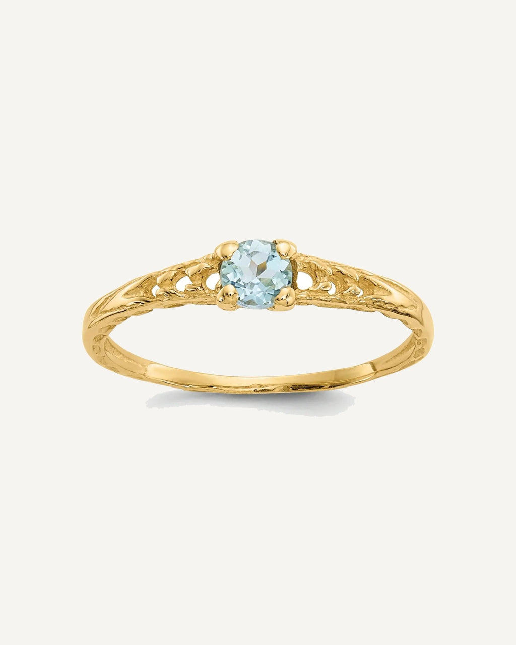 Madi K Birthstone Baby Rings — Round, Faceted – View 14