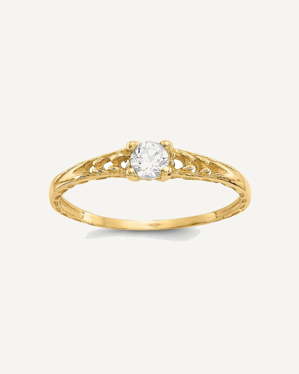 Madi K Birthstone Baby Rings — Round, Faceted – View 20