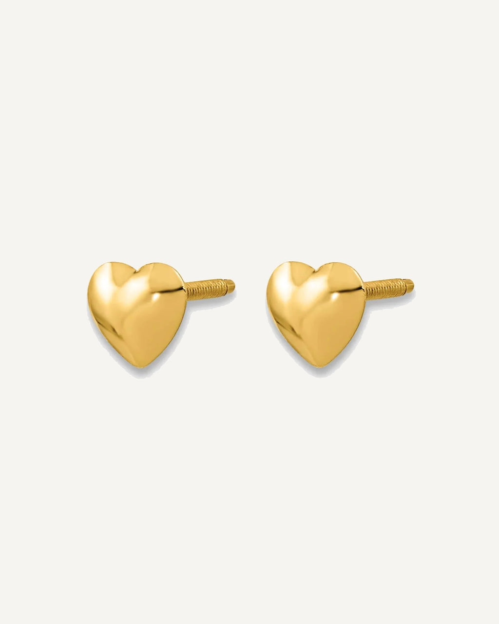 Gold Children's Heart Earrings – View 2