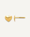 Gold Children's Heart Earrings – View 1