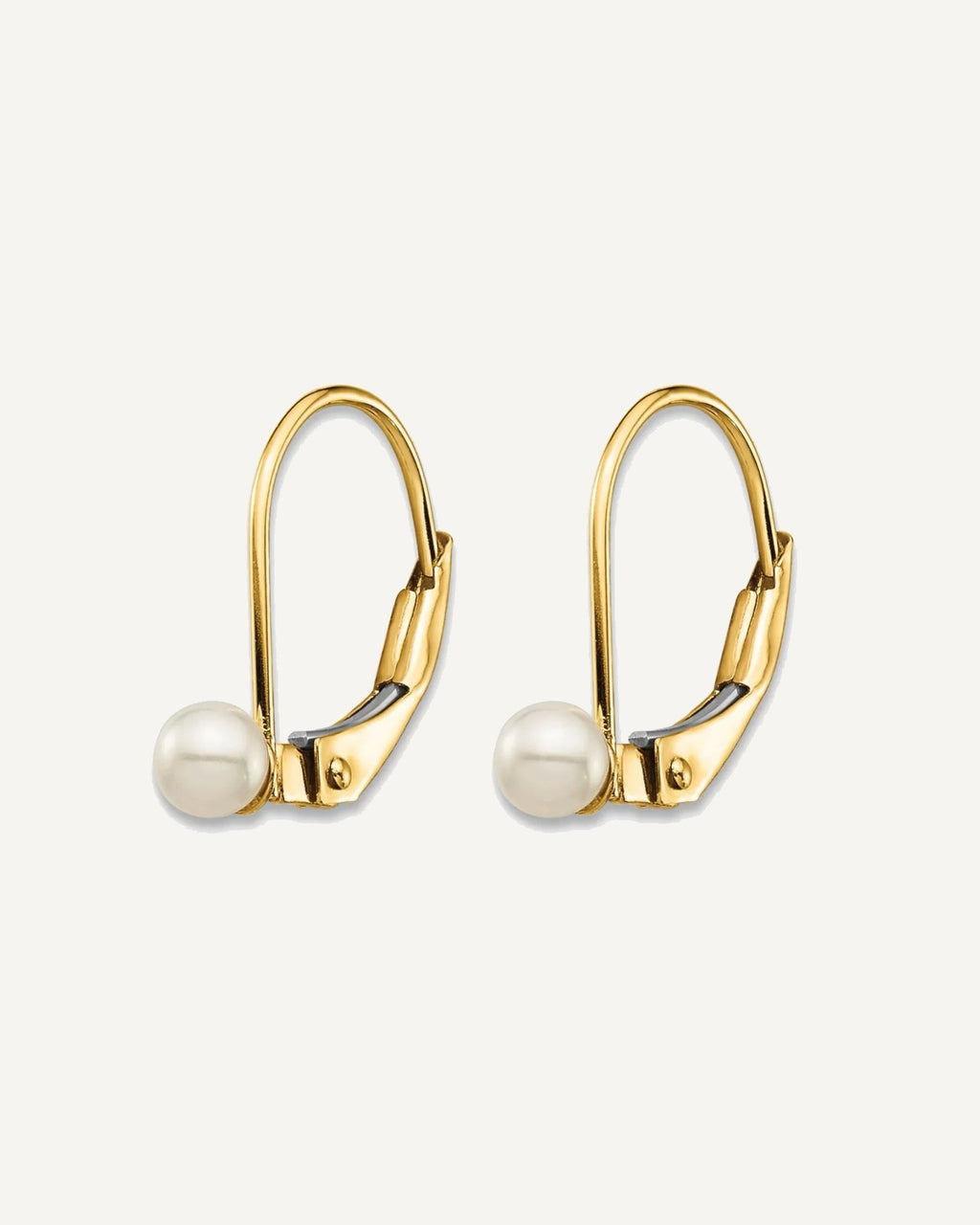 Madi K® Gold FWC Pearl Leverback Earrings – View 2