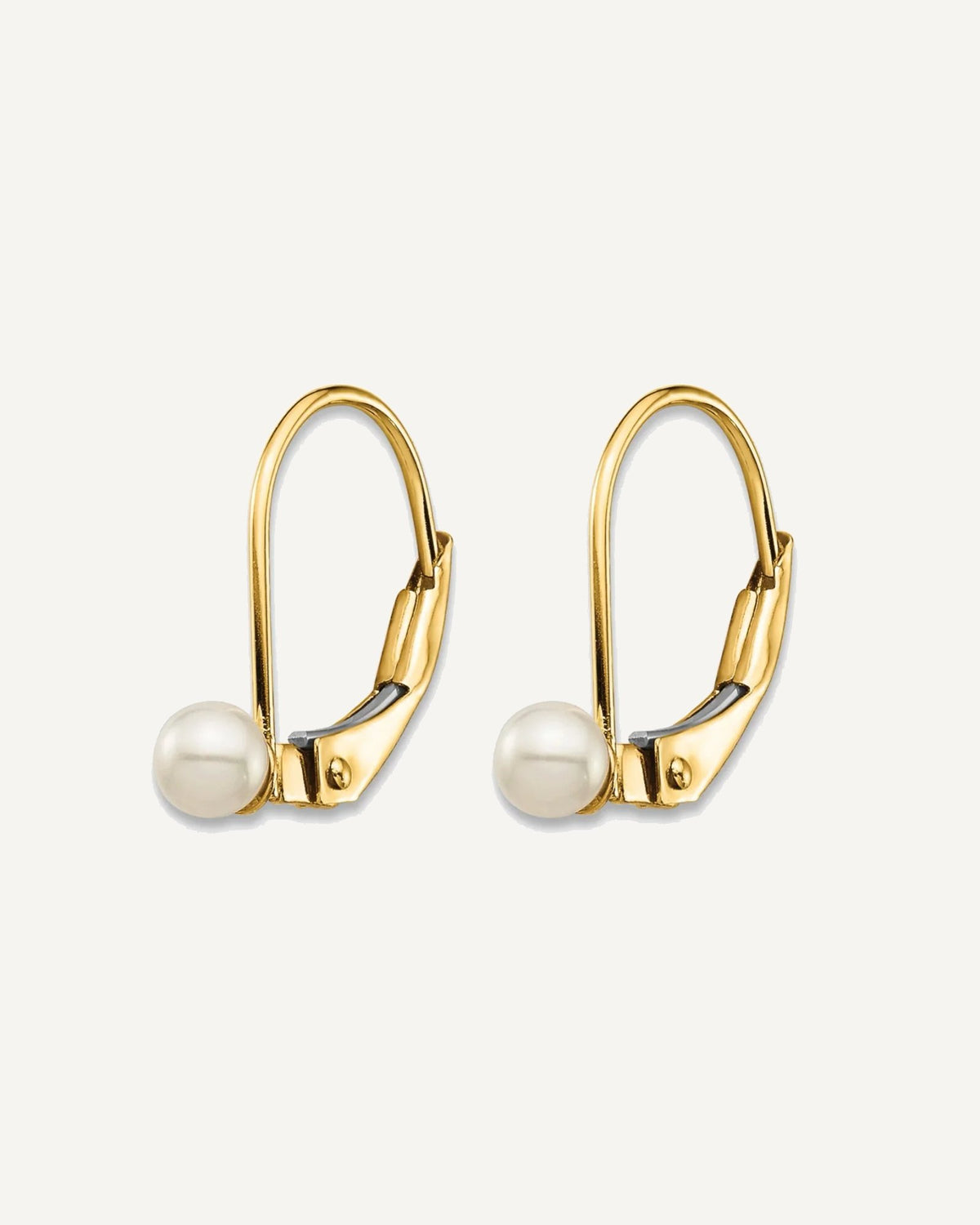 Madi K® Gold FWC Pearl Leverback Earrings – View 2