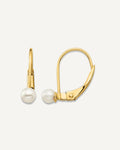 Madi K® Gold FWC Pearl Leverback Earrings – View 1