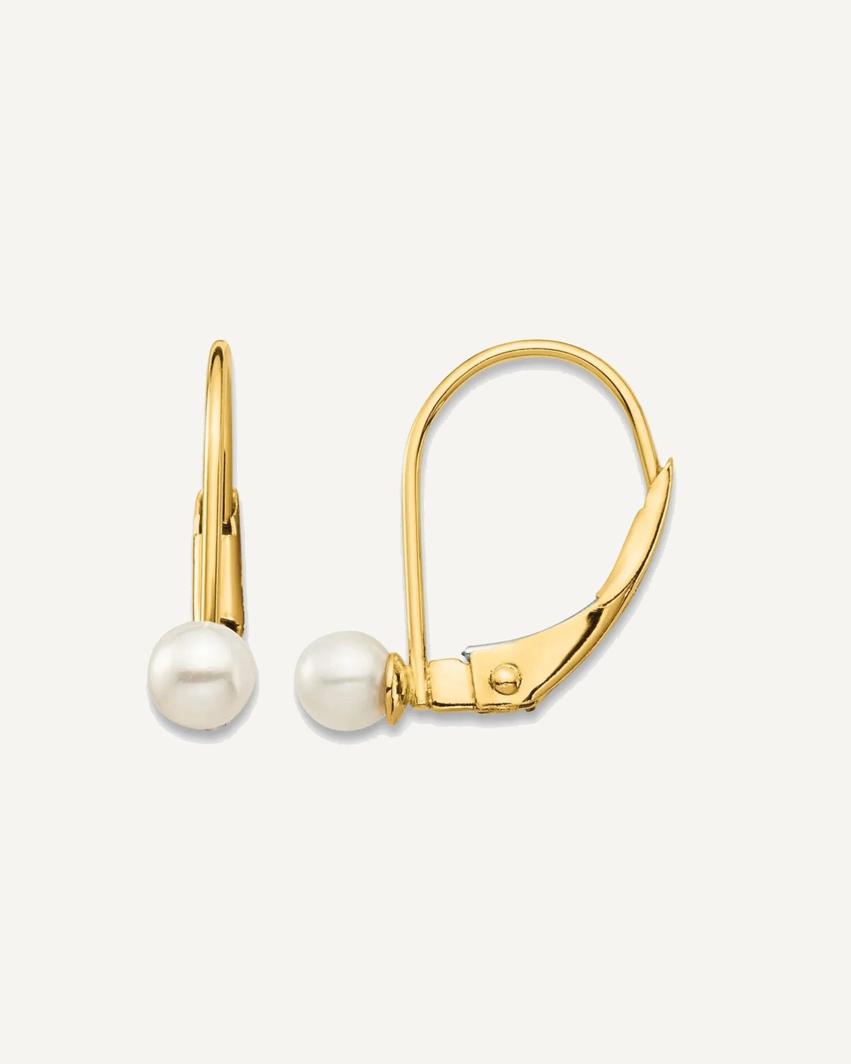 Madi K® Gold FWC Pearl Leverback Earrings – View 1