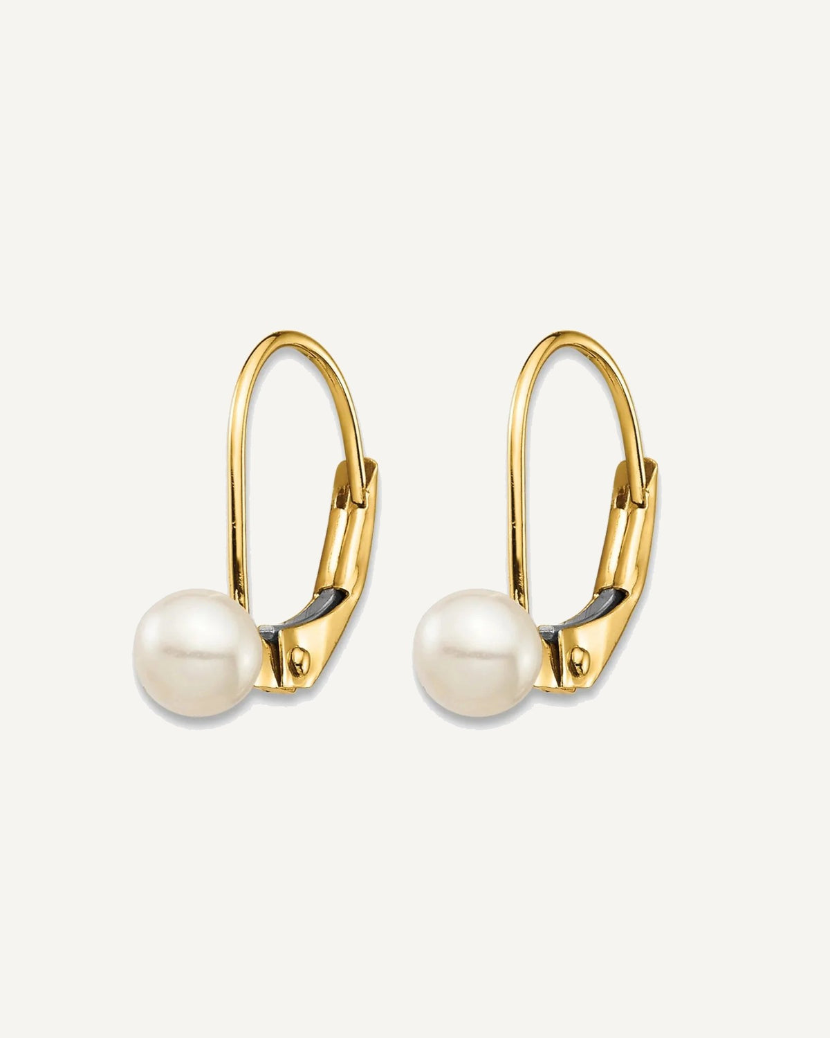 Madi K® Gold FWC Pearl Leverback Earrings – View 7